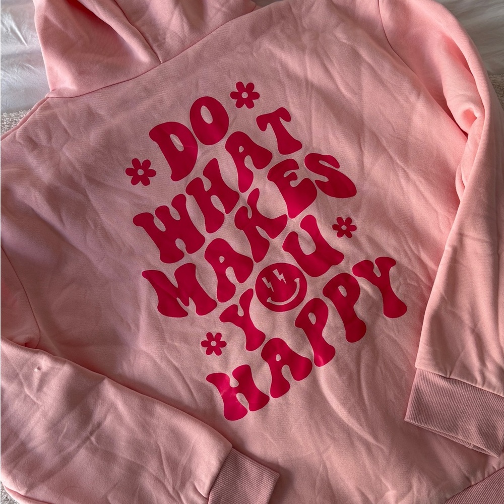 “Do What Makes You Happy” graphic hoodie